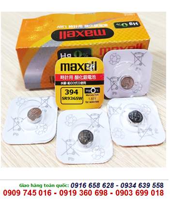 Maxell SR936SW-Pin 394, Pin Maxell SR936SW-394 silver oxide 1.55v (Loại vỉ 1viên)
